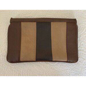 Boho purse clutch patchwork striped bag pocketbook Bohemian 70s look pleather